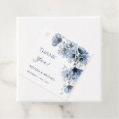 Blaue Blumen Hochzeit Danke Geschenkanhänger (Beispiel)