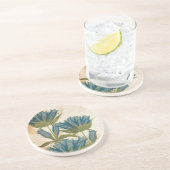 Blaue Blumen Hochzeit Getränkeuntersetzer (Seite)