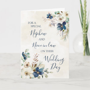 Blaue Blumen Hochzeit Neffe Nichte Schwagerkarte Dankeskarte