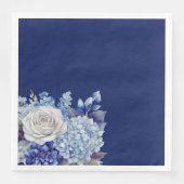 Blaue Blumen - Hochzeit- Serviette (Vorderseite)