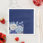 Blaue Blumen - Hochzeit- Serviette (Beispiel)
