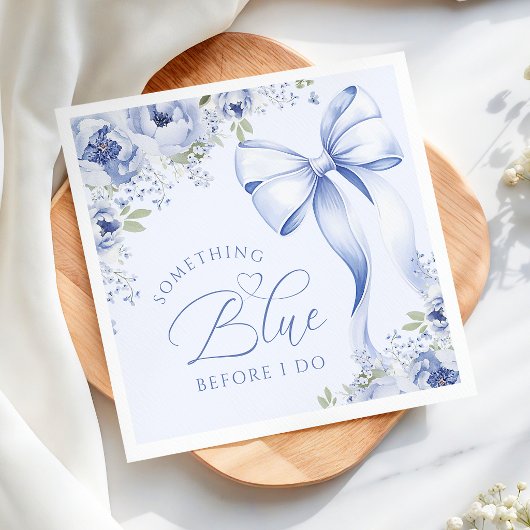 Blaue Blumen Hochzeitsdusche Papier Serviette