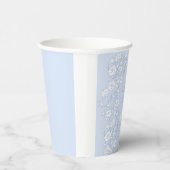Blaue Blumen-Hochzeitsdusche-Papierbecher Pappbecher (Rechts)