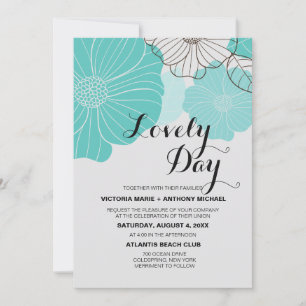 Blaue Blumen Hochzeitseinladungen Einladung