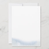 Blaue Blumen Hochzeitsempfang Einladungen (Rückseite)