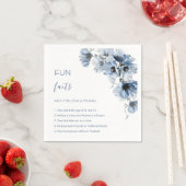 Blaue Blumen Hochzeitsfakten Serviette (Beispiel)