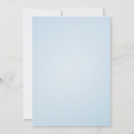 Blaue Blumen Hochzeitsfeiern Einladung (Rückseite)