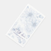 Blaue Blumen-Hochzeitsgasttücher – Mit Liebe Serviette (Ecke)