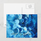 Blaue Blumen, Hydrangea Postkarte (Vorne/Hinten)
