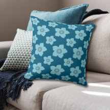 Blaue Blumen im blauen Hintergrund