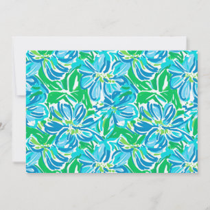 Blaue Blumen im Prepper-Stil Einladung