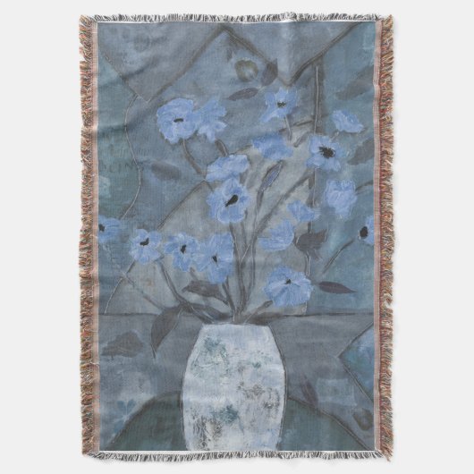 BLAUE BLUMEN im VASE Decke (Vorderseite Vertikal)