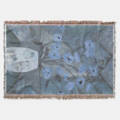 BLAUE BLUMEN im VASE Decke (Vorderseite)