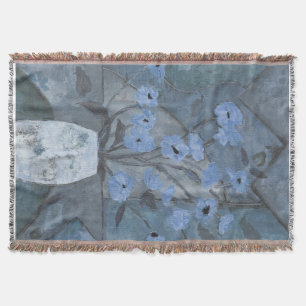 BLAUE BLUMEN im VASE Decke