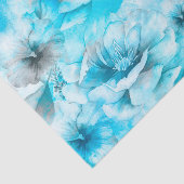 Blaue Blumen im Wasser Seidenpapier (Ausschnitt)