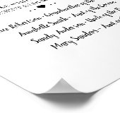 Blaue Blumen im Zeichen der Erinnerung Poster (Ecke)