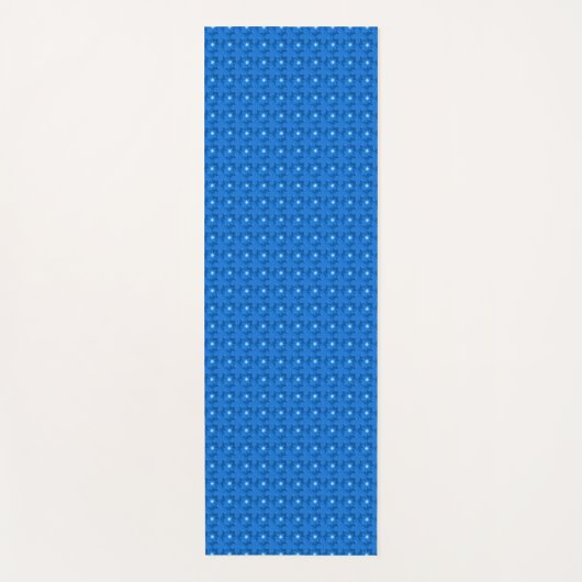 Blaue Blumen in 3D , Artdeco Yogamatte (Vorderseite)