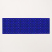 Blaue Blumen in 3D , Artdeco Yogamatte (Rückseite (Horizontal))