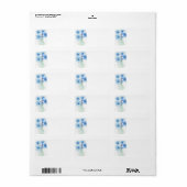 Blaue Blumen in einer Vase-Mitteilungskarten Adressaufkleber (Vorne)