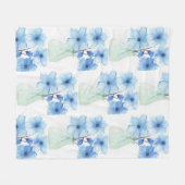 Blaue Blumen in einer Vase-Mitteilungskarten Fleecedecke (Vorderseite (Horizontal))
