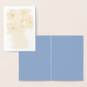 Blaue Blumen in einer Vase-Mitteilungskarten Folienkarte (Anzeige)