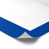 Blaue Blumen in einer Vase-Mitteilungskarten Poster (Ecke)