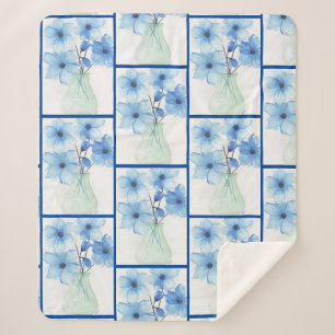 Blaue Blumen in einer Vase-Mitteilungskarten Sherpadecke