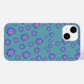 blaue Blumen iPhone 14 Hülle (Rückseite (Horizontal))