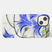 Blaue Blumen iPhone Hülle (Rückseite (Horizontal))