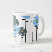Blaue Blumen Jumbo-Tasse (Vorderseite Rechts)
