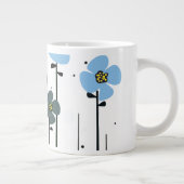 Blaue Blumen Jumbo-Tasse (Rechts)
