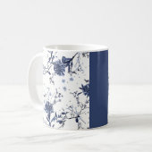 Blaue Blumen Kaffeetasse (Vorderseite Links)