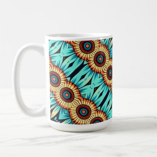 Blaue Blumen Kaffeetasse (Links)