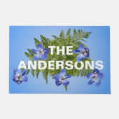 Blaue Blumen Kanadas Columbine personalisiert Fußmatte (Vorderseite)