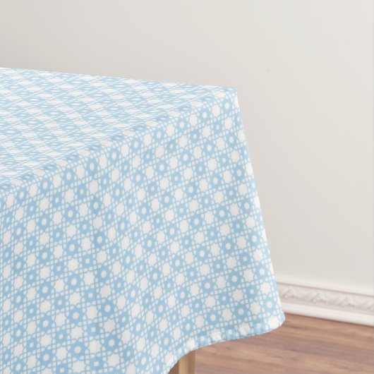 Blaue Blumen-Karotisch-Tischdecke Tischdecke (Beispiel)