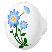 BLAUE BLUMEN KERAMIKKNAUF (Rechts)