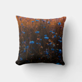Blaue Blumen Kissen
