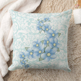 Blaue Blumen Kissen