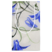 Blaue Blumen Kleine Geschenktüte (Vorderseite)