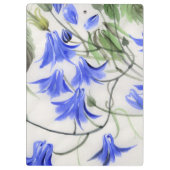 Blaue Blumen Klemmbrett (Rückseite)