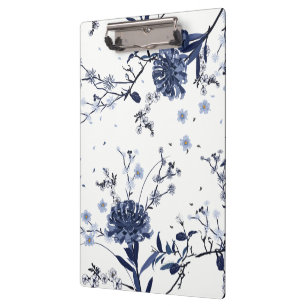 Blaue Blumen Klemmbrett