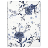 Blaue Blumen Klemmbrett (Rückseite)