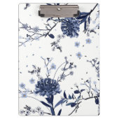 Blaue Blumen Klemmbrett (Vorderseite)