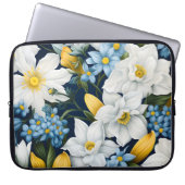 Blaue Blumen Laptopschutzhülle (Vorderseite)