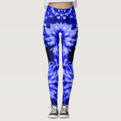 Blaue Blumen-Leggings Leggings (Vorderseite)