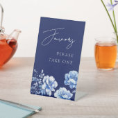 Blaue Blumen Lieblings-Schild Sockelschild (In SItu)