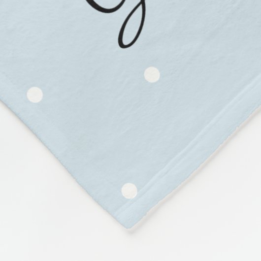 Blaue Blumen|Madonna | Weiß-Punkte Jungfrau-Marys Fleecedecke (Ecke)