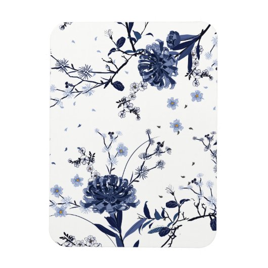 Blaue Blumen Magnet (Vertikal)