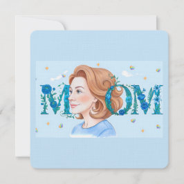 Blaue Blumen-Mama