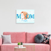 Blaue Blumen-Mama Leinwanddruck (Insitu (Wohnzimmer))